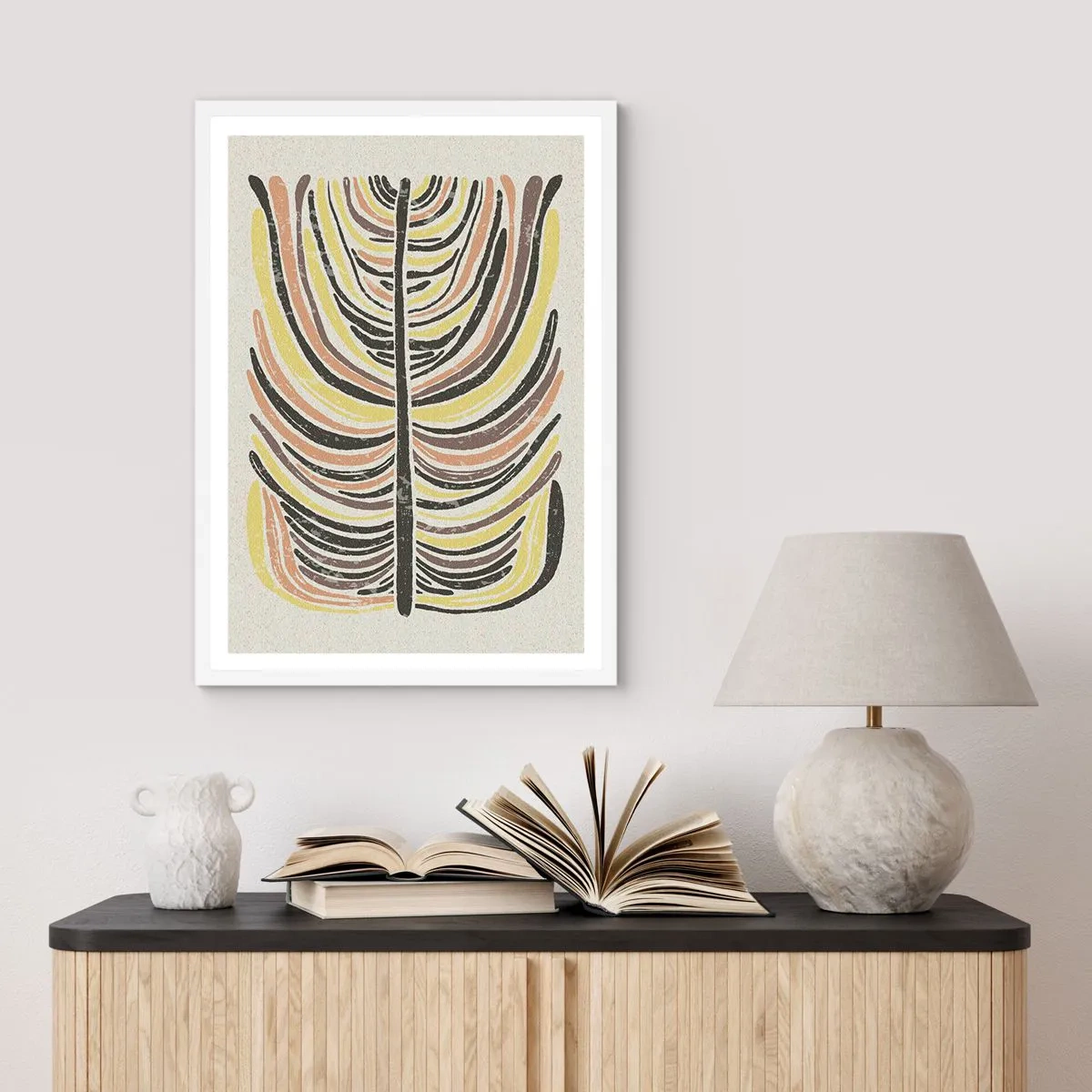 Poszter fekete keretben - Élénk absztrakció - 70x100 cm