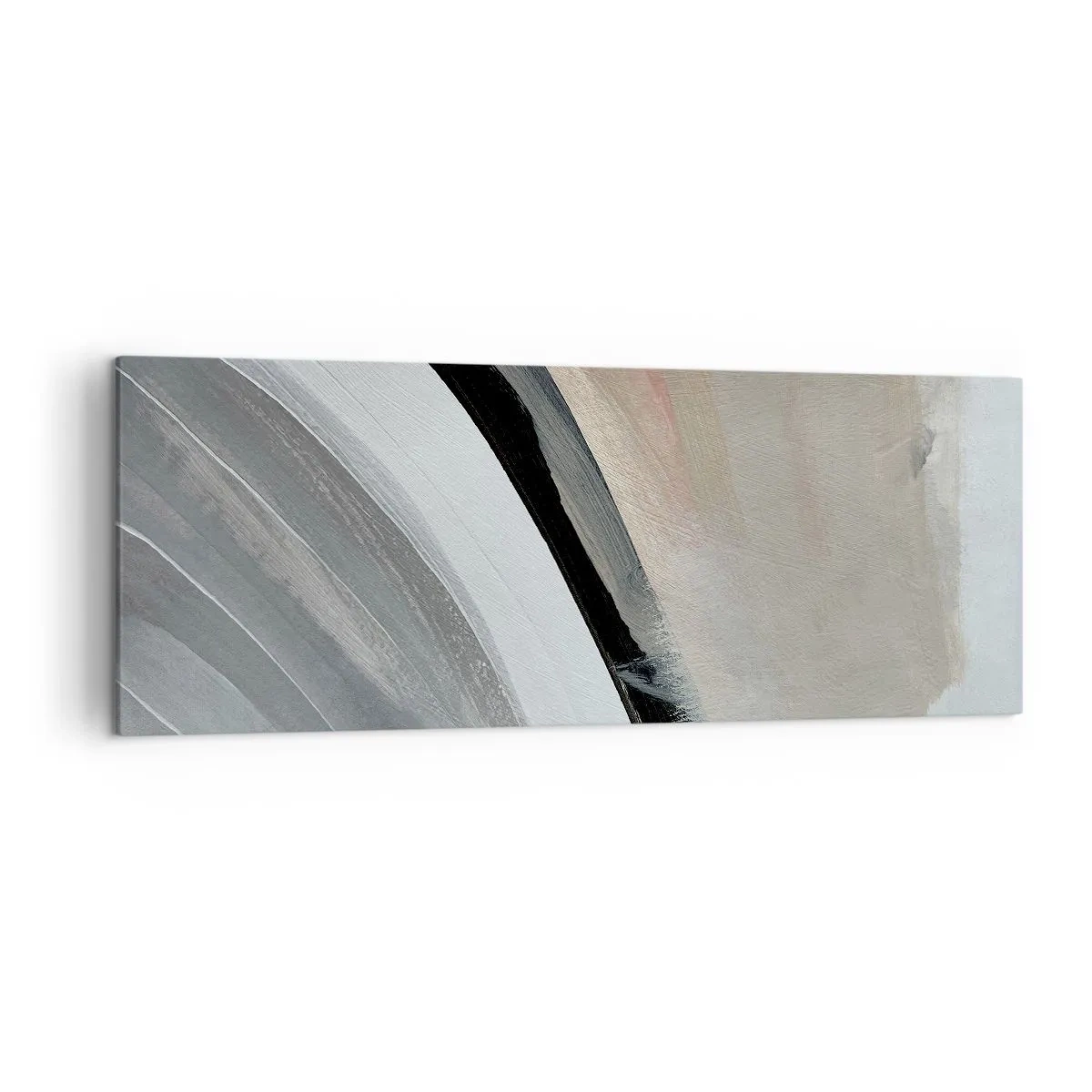 Vászonkép - Kompozíció: a fekete és szürke íve - 140x50 cm