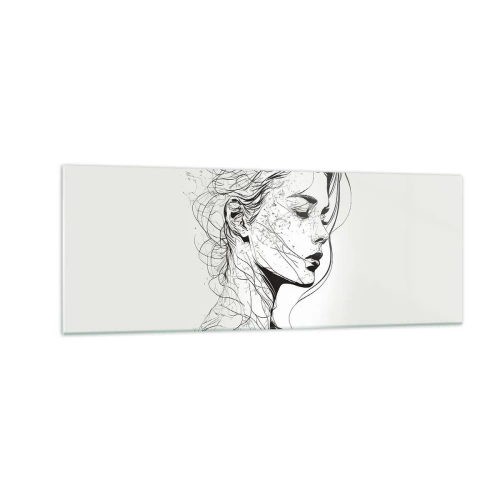 Üveg kép - Portré álmodozásban - 140x50 cm