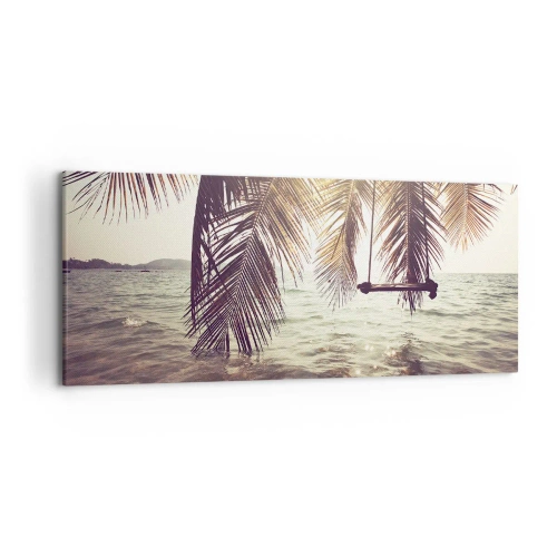 Vászonkép - Tetszés szerint hintázhat a felhők között - 120x50 cm
