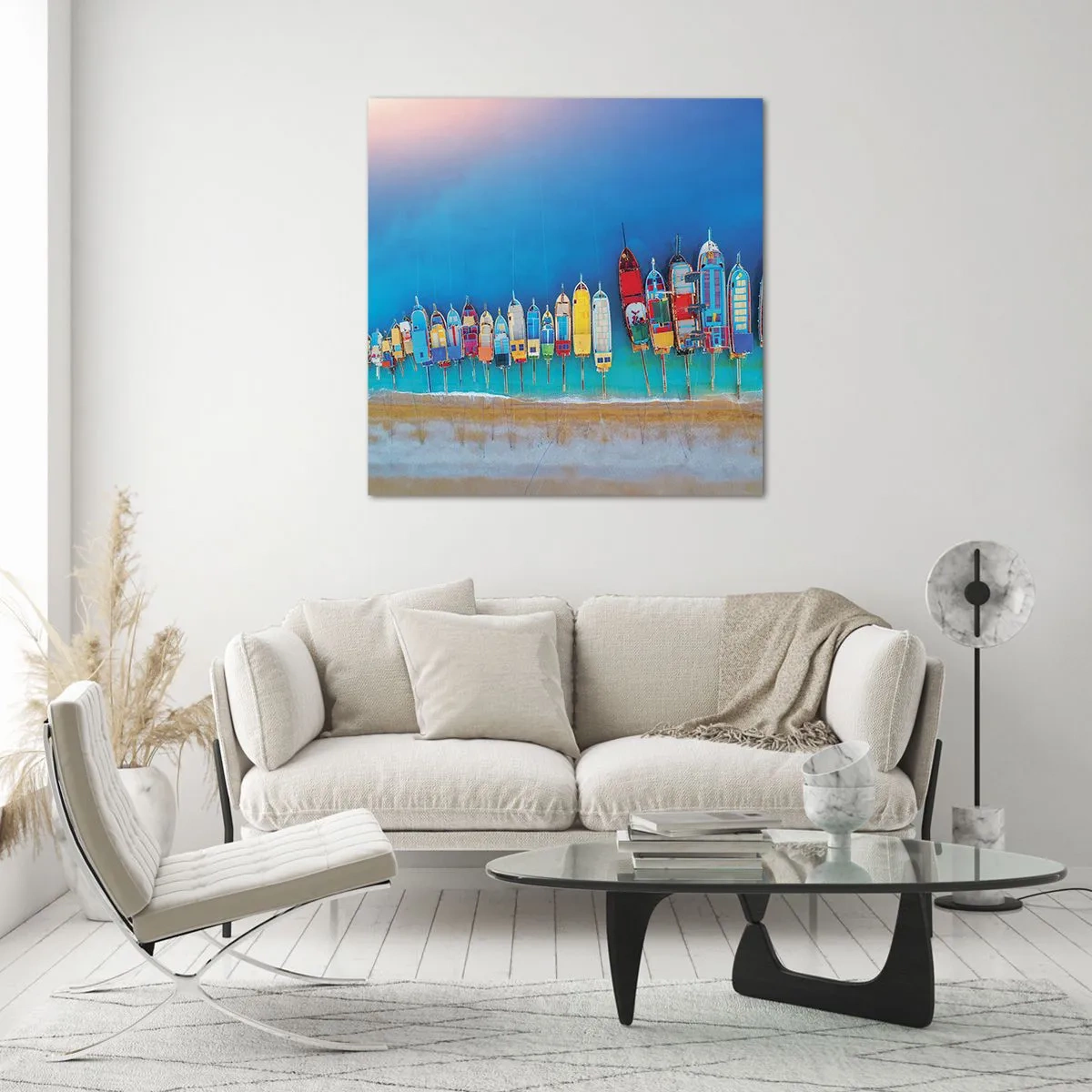 Üveg kép - Madártávlatból - 70x70 cm