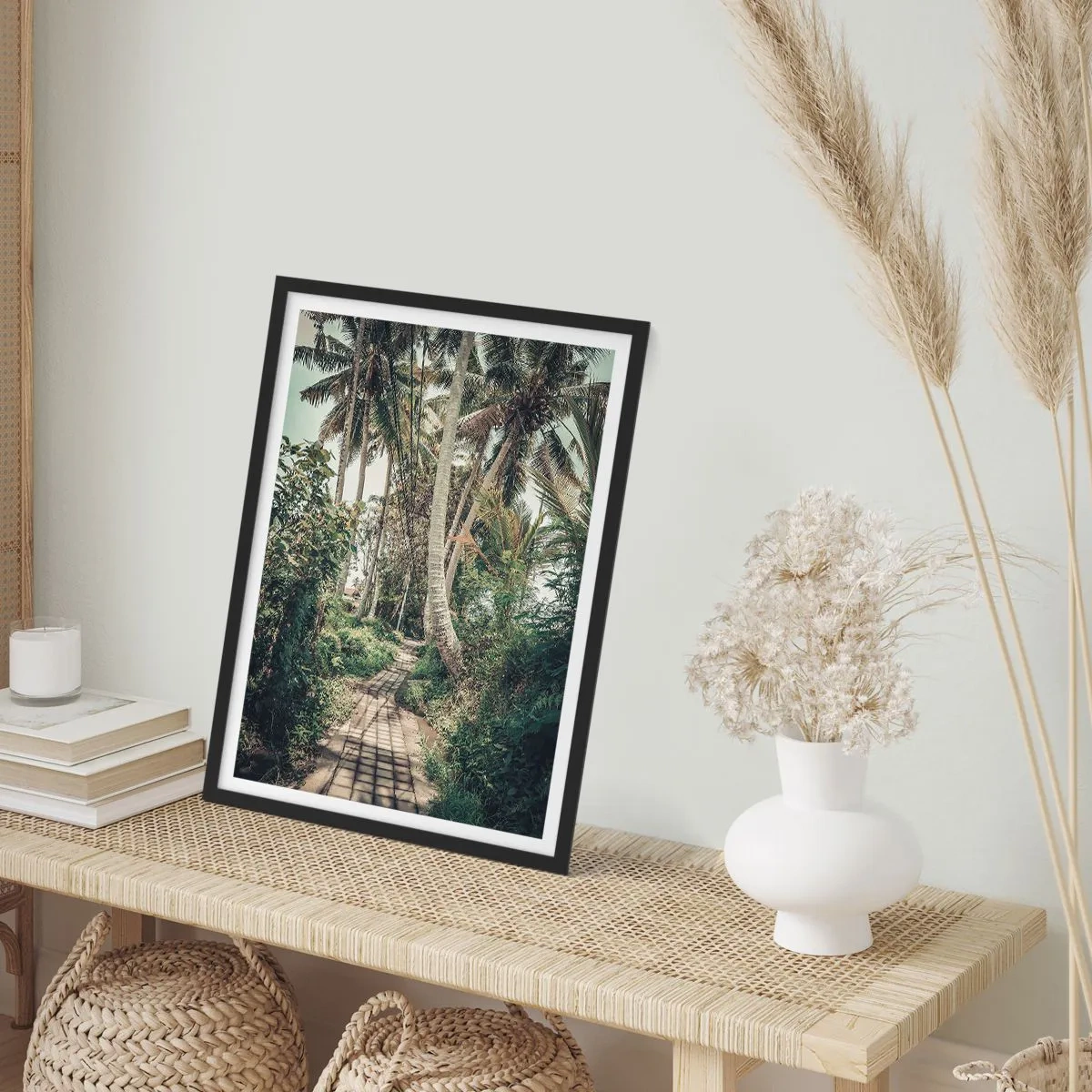 Poszter fehér keretben - Pálma sugárút - 30x40 cm