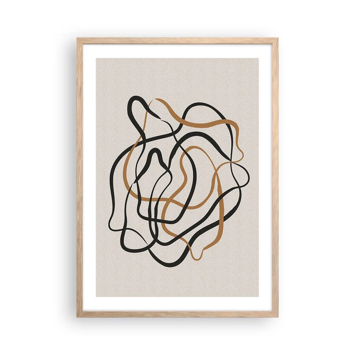 Poszter világos tölgy keretben - Minden összezavarodott - 50x70 cm