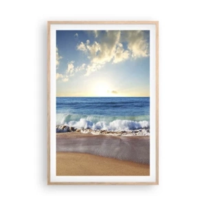 Poszter világos tölgy keretben - Mozgás és nyugalom egyszerre - 61x91 cm