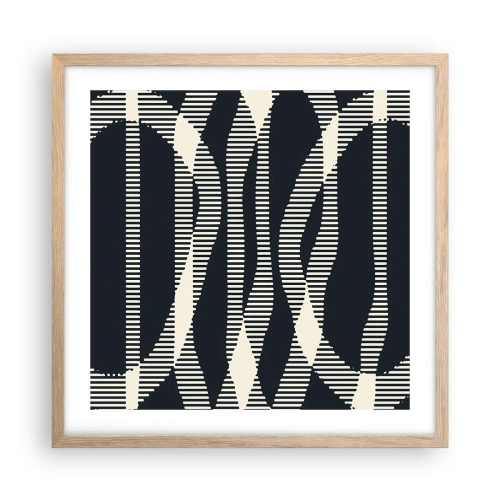 Poszter világos tölgy keretben - Sötétség megtörése kísérlete - 50x50 cm