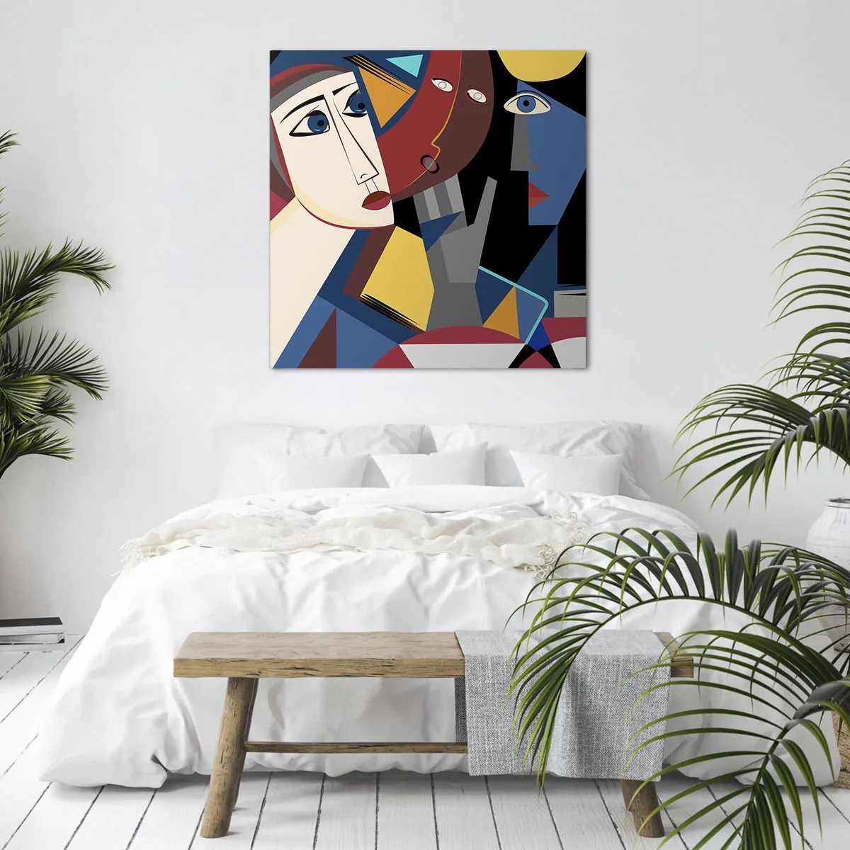 Vászonkép - Kubisták beszélgetése - 70x70 cm