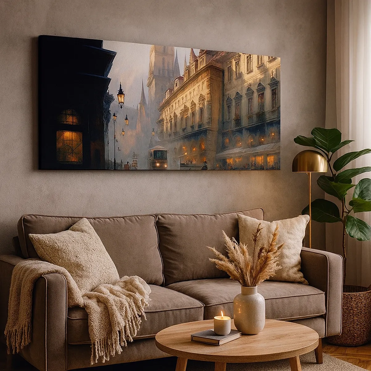 Vászonkép - Egy prágai este varázsa - 30x30 cm