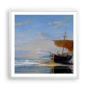 Poszter fekete keretben - Víz, föld, levegő - 60x60 cm