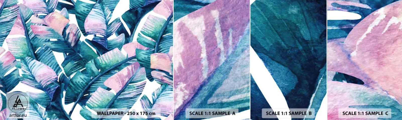 Fotótapéta Minta Standard Eco - Egy banánligetben - Absztrakció, Levelek, Darab - 100x30 cm