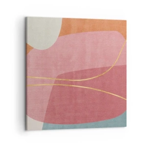 Vászonkép - Pasztell kompozíció aranyszálakkal - 50x50 cm