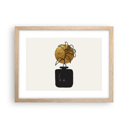 Poszter világos tölgy keretben - Szépség az egyensúlyban - 40x30 cm