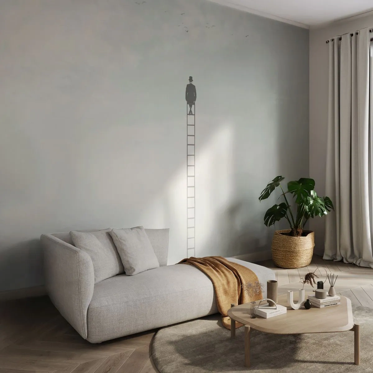 Fotótapéta Standard Eco - Emelkedj feljebb - Absztrakció, Férfi, Darab - 400x280 cm