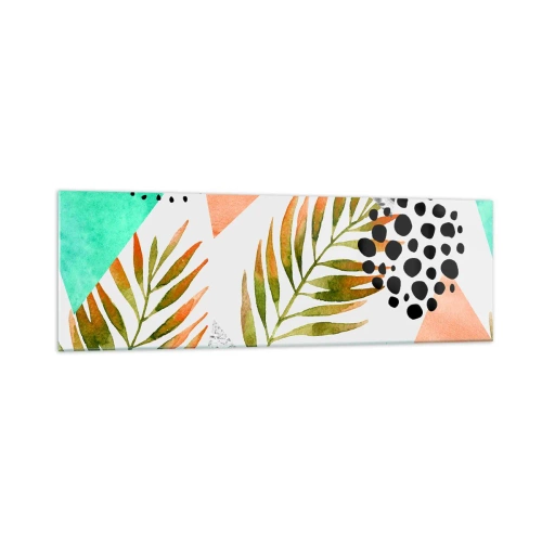 Üveg kép - Dekoráció pálmalevéllel - 160x50 cm