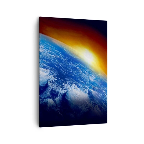 Vászonkép - Napkelte a kék bolygó felett - 70x100 cm