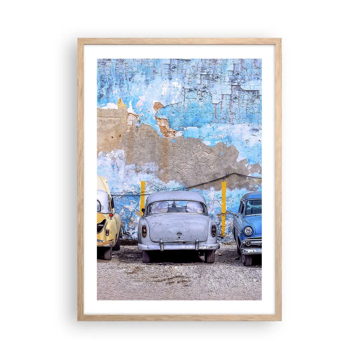 Poszter világos tölgy keretben - Veteránok találkozása - 50x70 cm