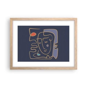 Poszter világos tölgy keretben - Álmodozásban - 40x30 cm
