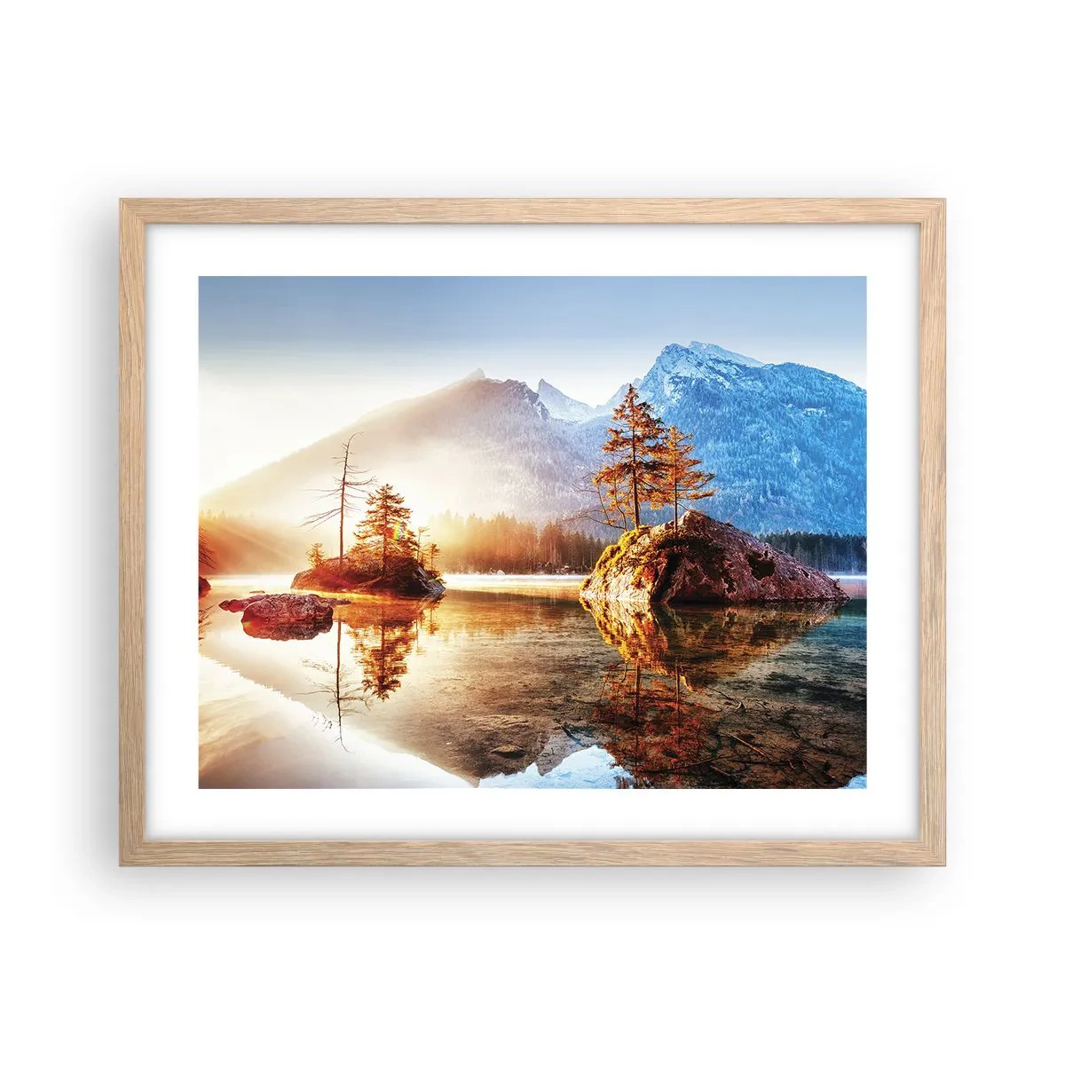 Poszter világos tölgy keretben - A természet új fényben - 50x40 cm