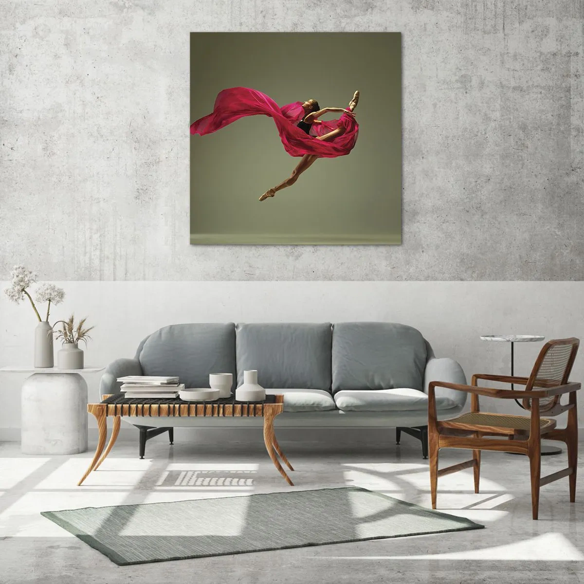 Üveg kép - Táncoló láng - 50x50 cm