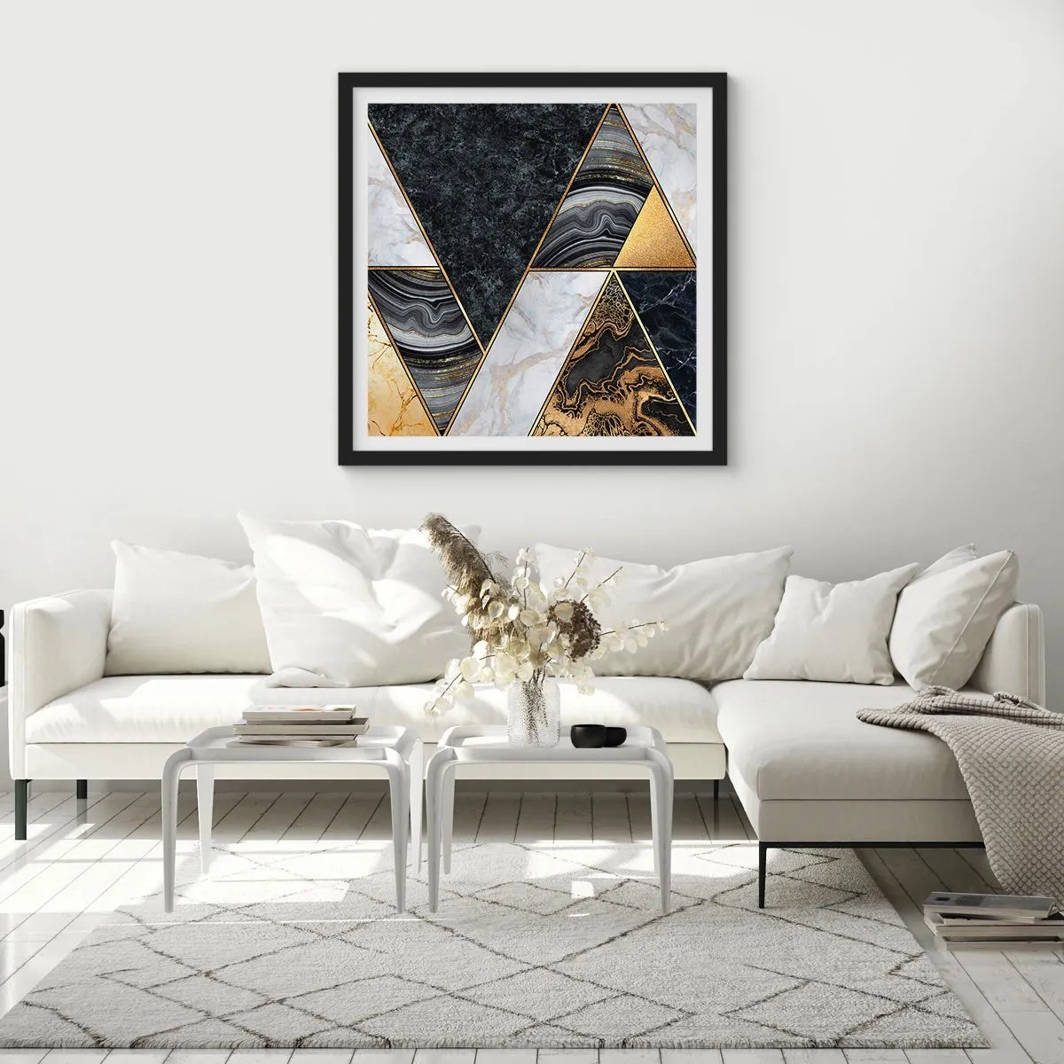 Poszter fehér keretben - Kőről kőre - 60x60 cm