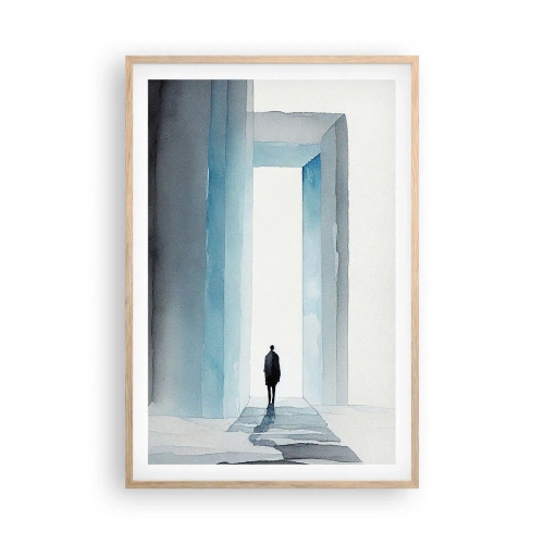 Poszter világos tölgy keretben - Élj korlátok nélkül - 61x91 cm