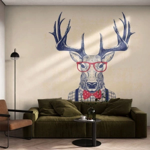 Fotótapéta Standard Eco - Mókás extravagancia - Absztrakció, Szarvas, Hipszter - 350x256 cm