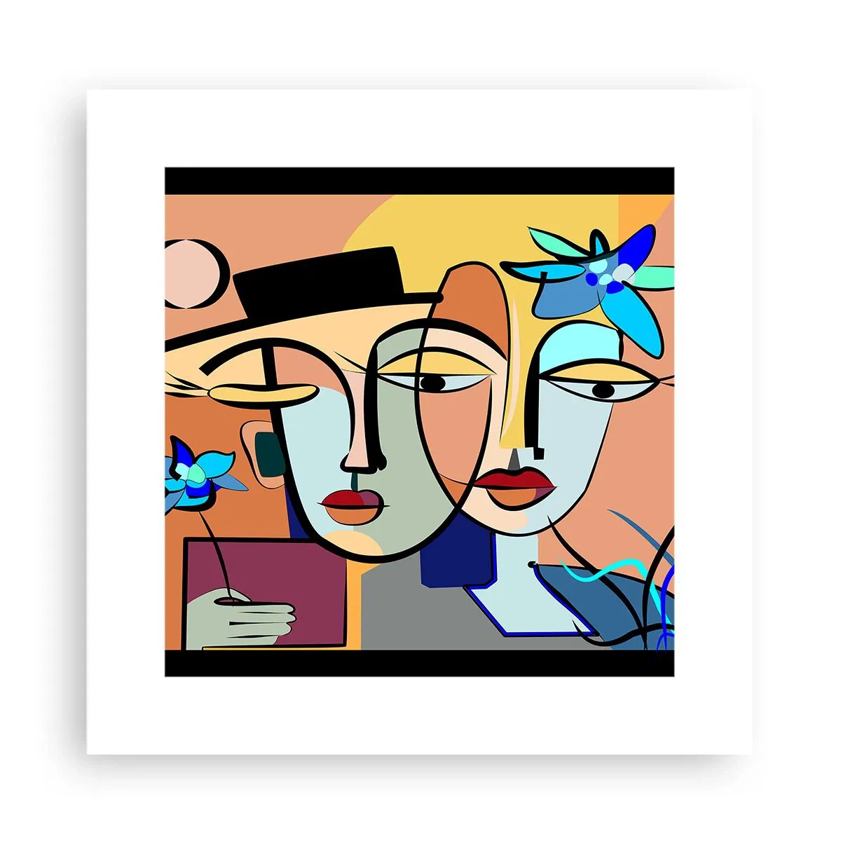Poszter - Picasso randez vous - 30x30 cm