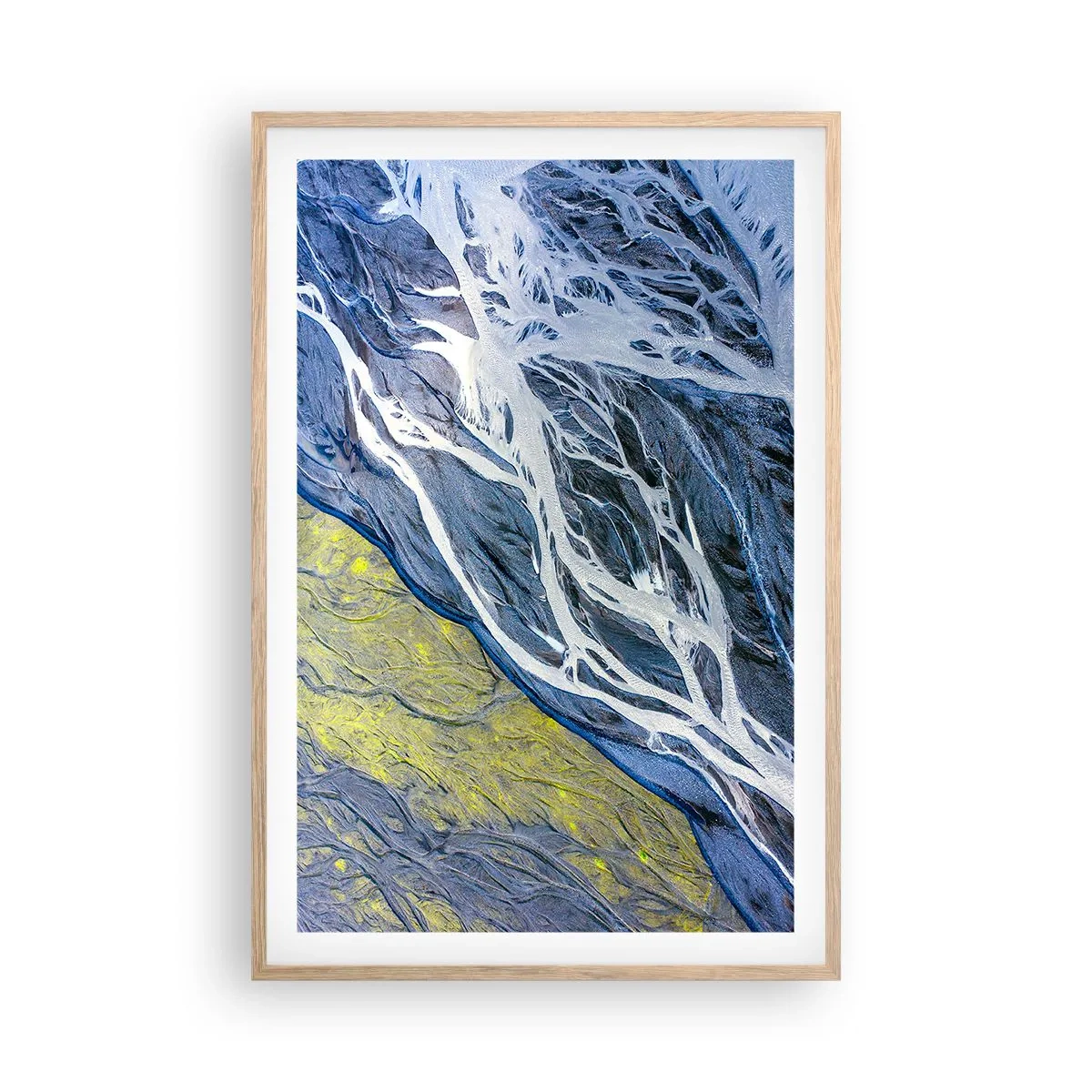 Poszter világos tölgy keretben - A természet barlangrajzai - 61x91 cm