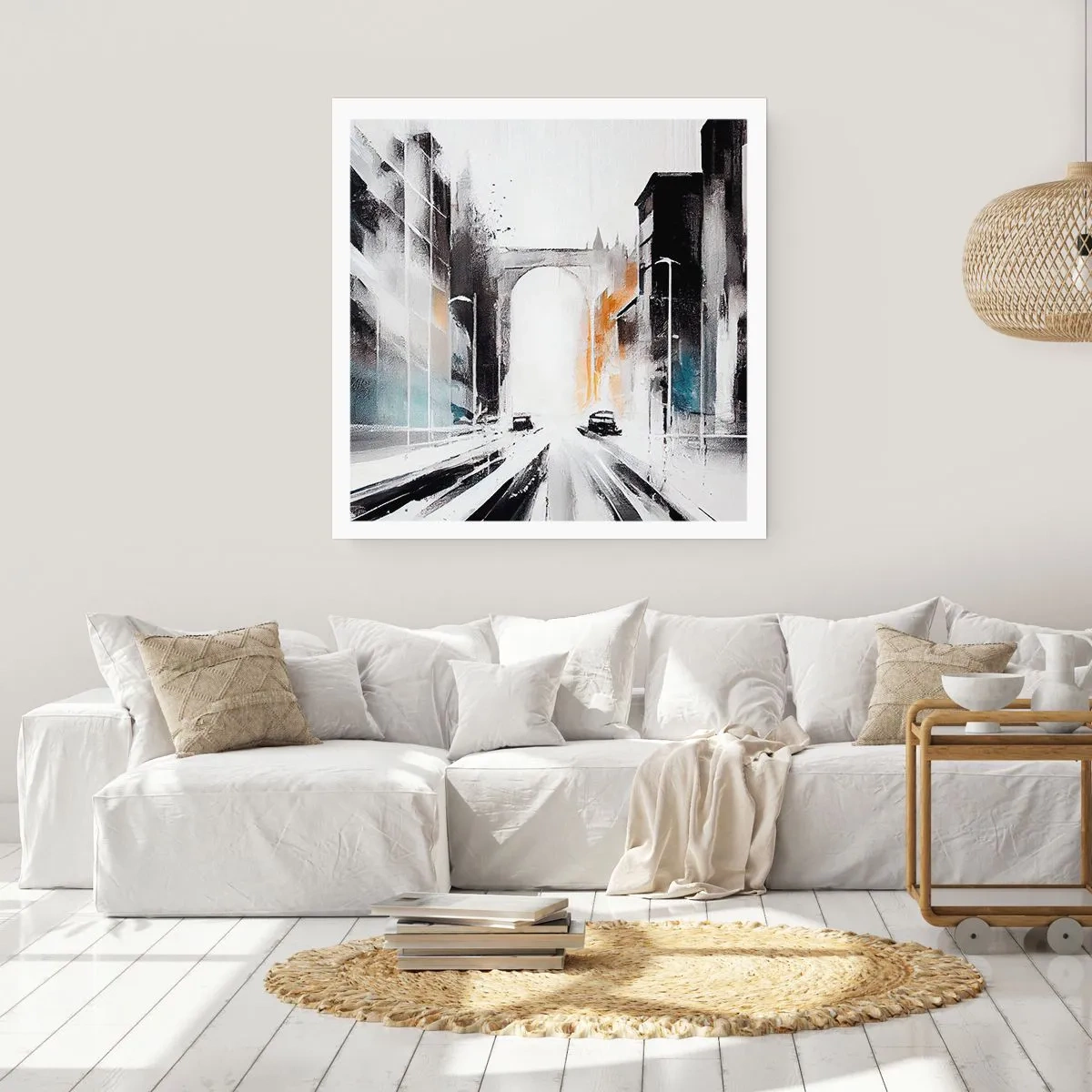 Poszter - Várostanulmány: építészet és mozgás - 60x60 cm