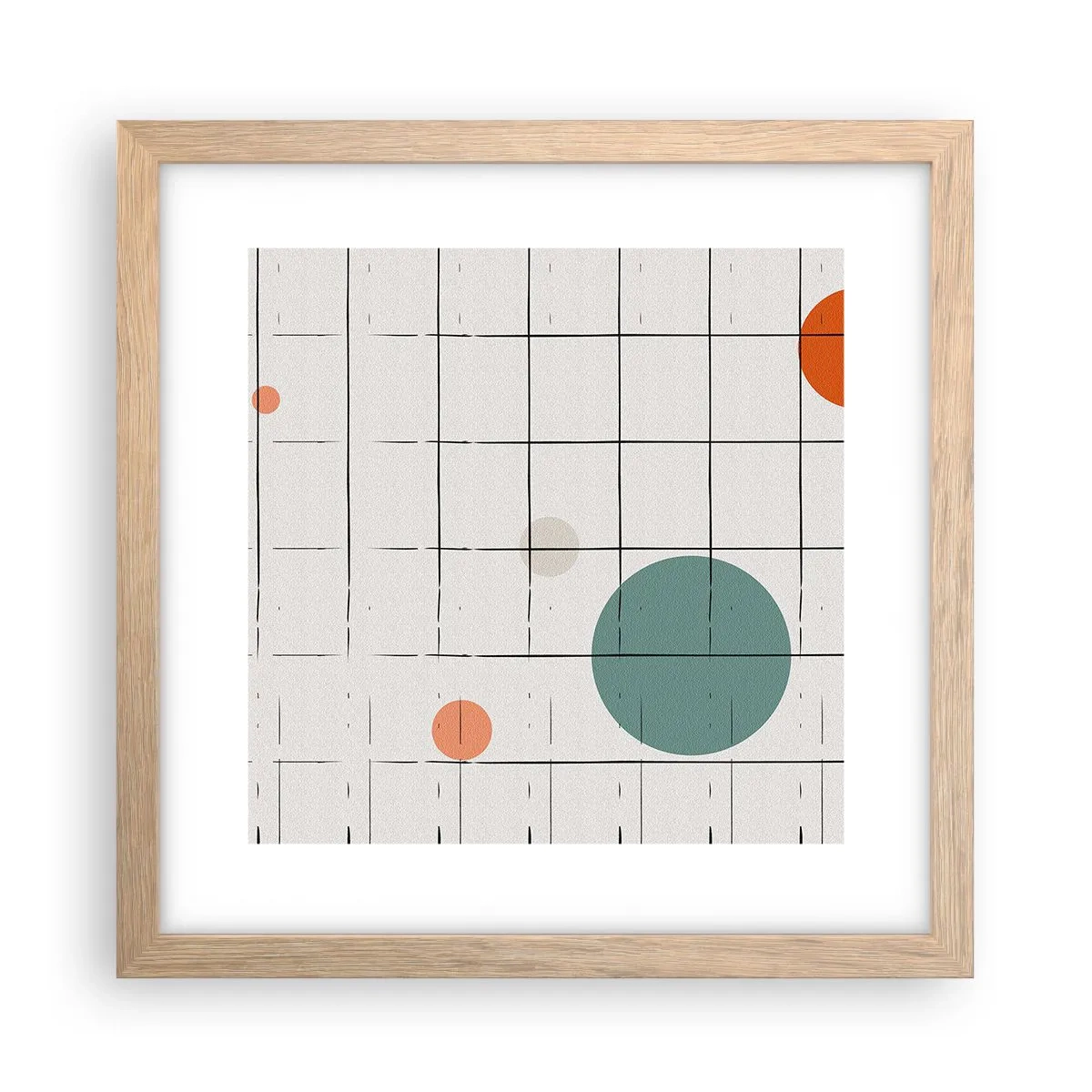 Poszter világos tölgy keretben - Csapdába esve. Mi vagy ők? - 30x30 cm