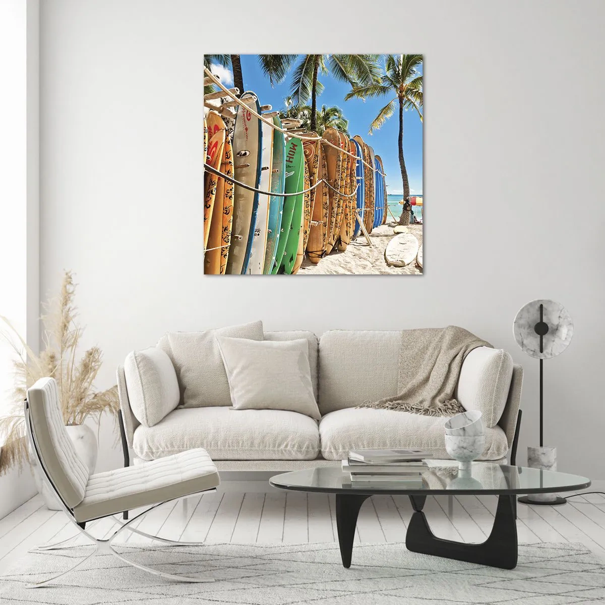 Üveg kép - Napos mulatság - 30x30 cm