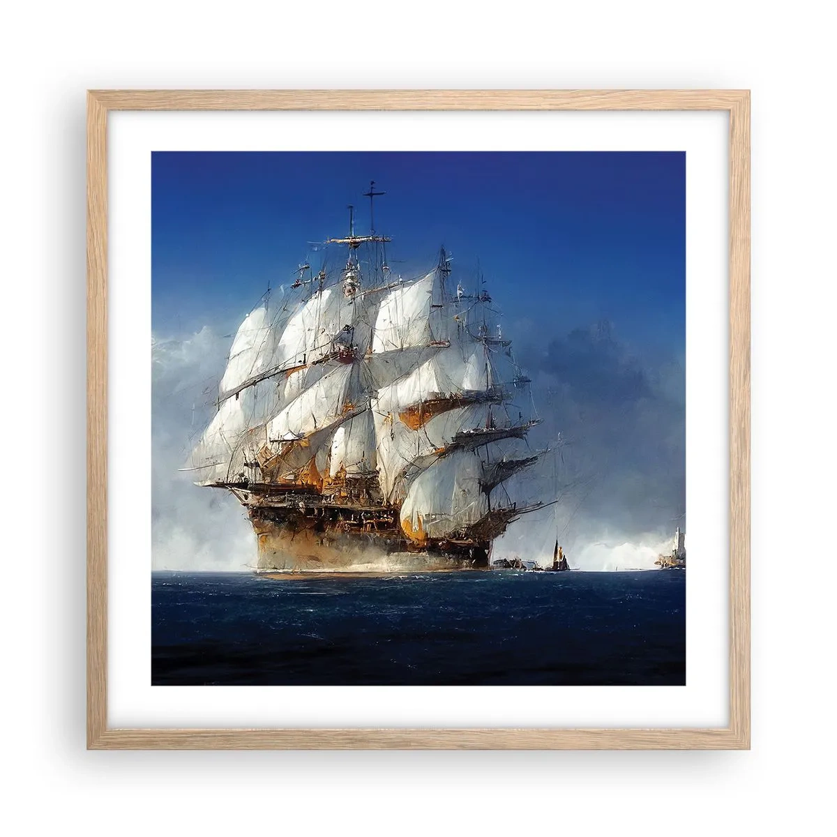 Poszter világos tölgy keretben - The great glory! - 50x50 cm