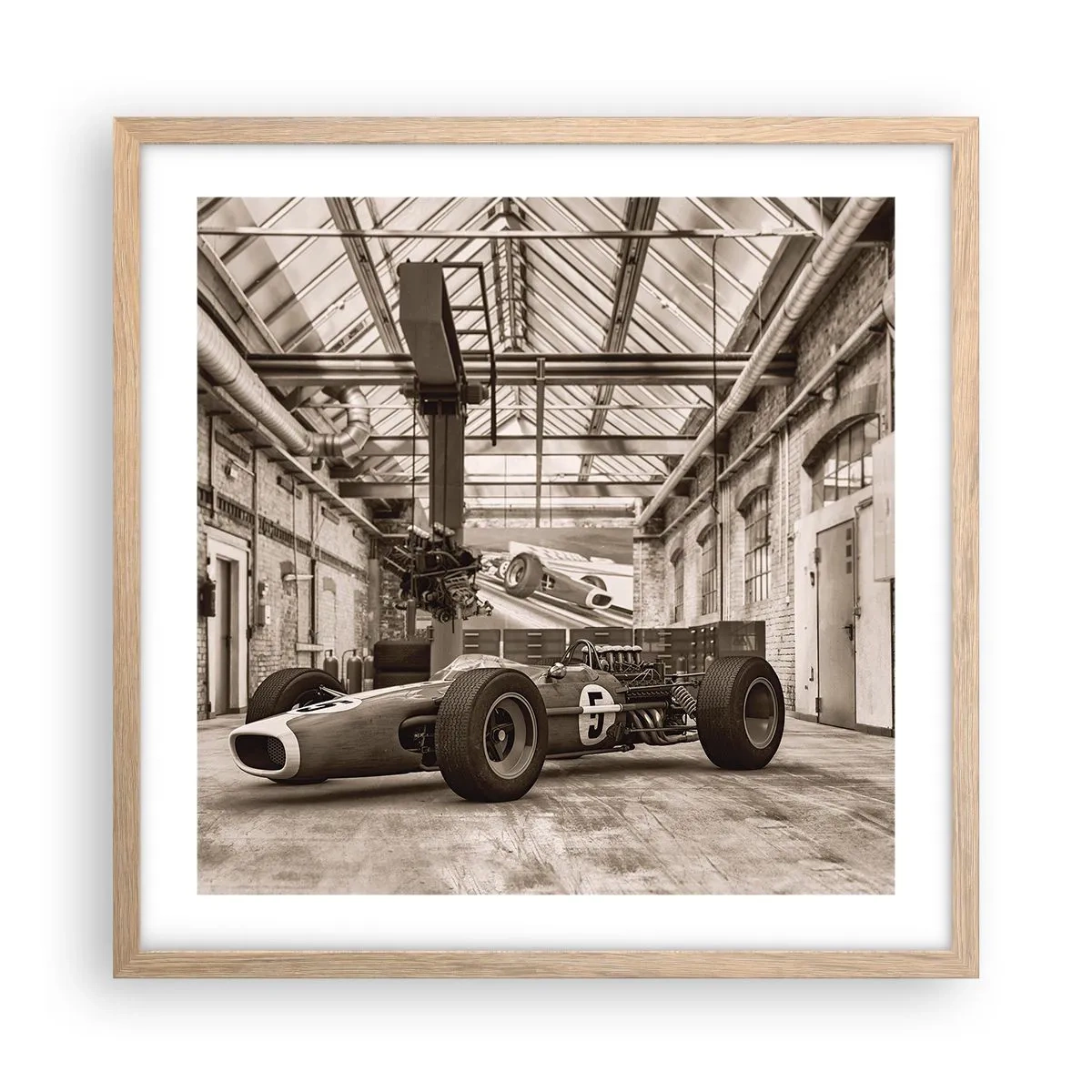 Poszter világos tölgy keretben - A győztes pihenője - 50x50 cm