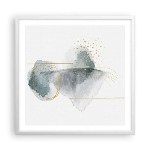 Poszter fekete keretben - A szürkeség és az arany kapcsolatáról - 60x60 cm