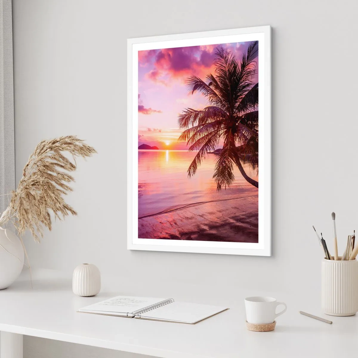 Poszter fekete keretben - Boldogság egészen a horizontig - 50x70 cm