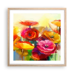 Poszter világos tölgy keretben - Nem csak piros - 50x50 cm