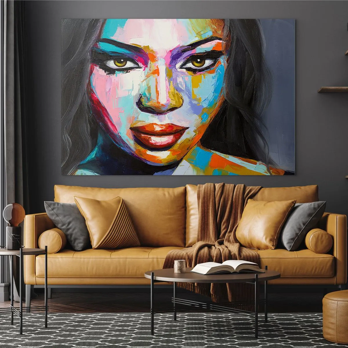 Üveg kép - Lehetetlen levenni a tekintetet - 100x70 cm