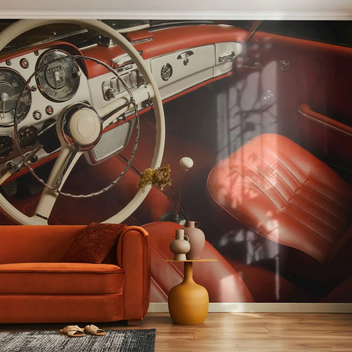 Öntapadós Fotótapéta Deluxe Sticker - Luxus vintage stílusban - Autó, Klasszikus, Autóipari - 500x350 cm
