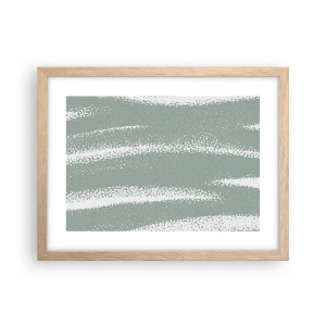 Poszter világos tölgy keretben - Absztrakció téli hangulatban - 40x30 cm