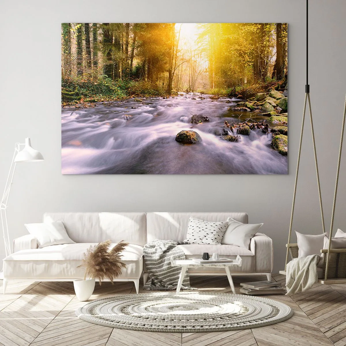 Üveg kép - Malachit ezüst és arany keretben - 100x70 cm