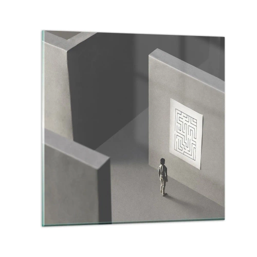 Üveg kép - De én hol vagyok? - 70x70 cm