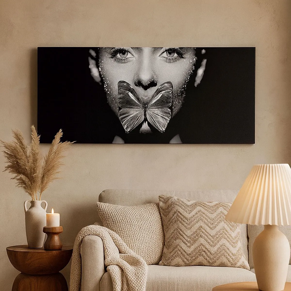 Vászonkép - Pillangó csókja - 100x40 cm