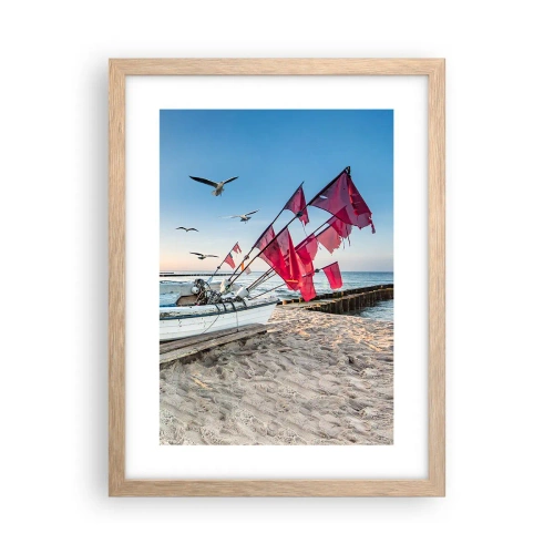 Poszter világos tölgy keretben - Megérdemelt pihenés - 30x40 cm