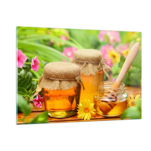 Üveg kép - Édes és virágos - 120x80 cm