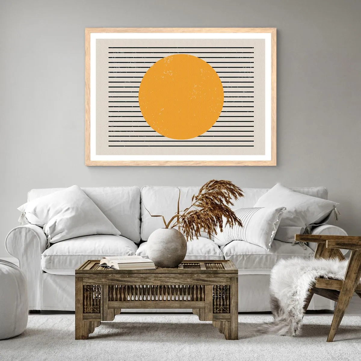 Poszter világos tölgy keretben - Az egyszerűség ereje - 91x61 cm