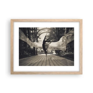 Poszter világos tölgy keretben - A kerti szellem tánca - 40x30 cm