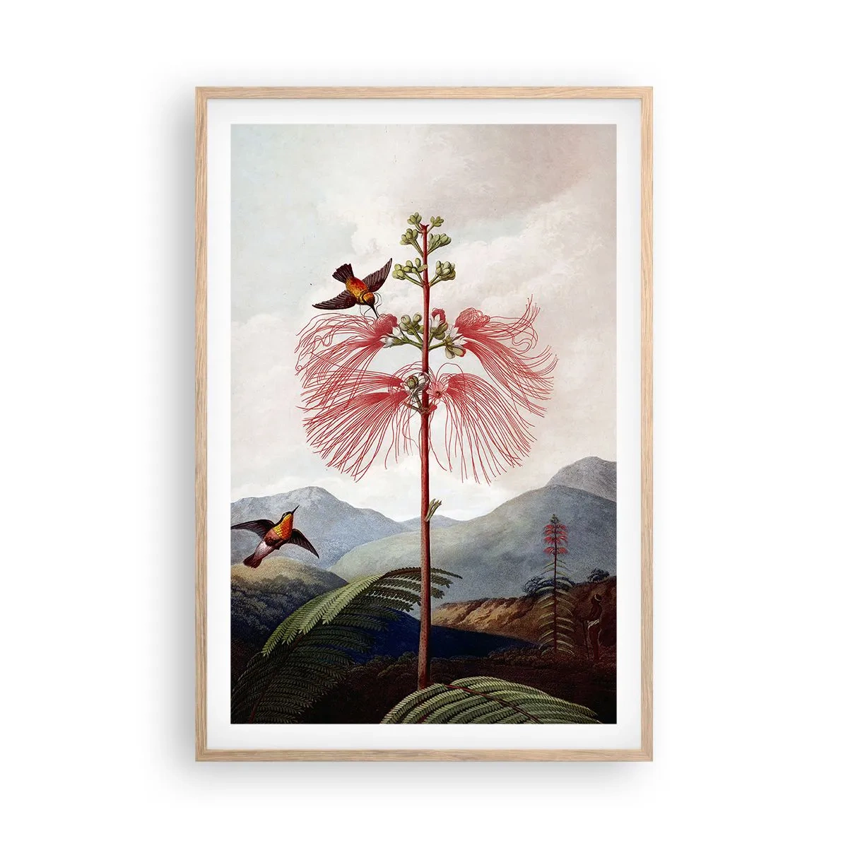 Poszter világos tölgy keretben - Egy trópusi paradicsomban - 61x91 cm