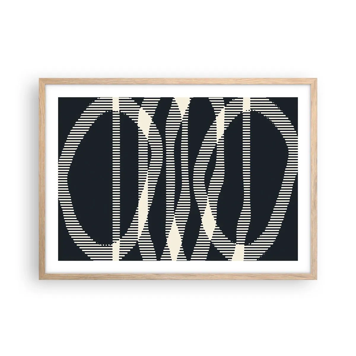 Poszter világos tölgy keretben - Sötétség megtörése kísérlete - 70x50 cm