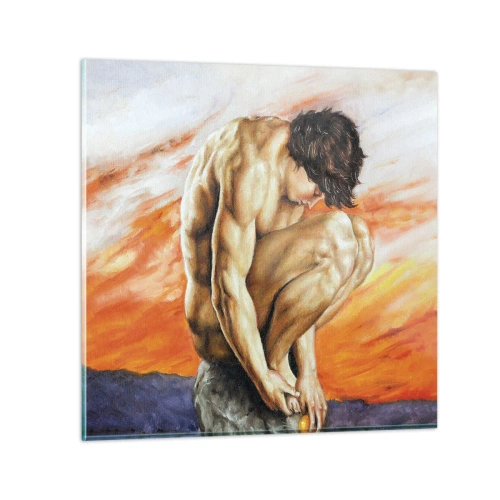 Üveg kép - Elmerülve önmagában - 30x30 cm