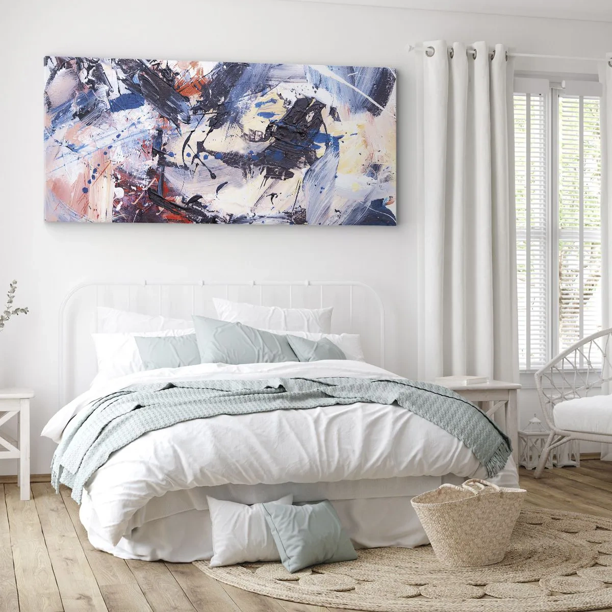 Vászonkép - Őrült absztrakt tánc - 160x50 cm