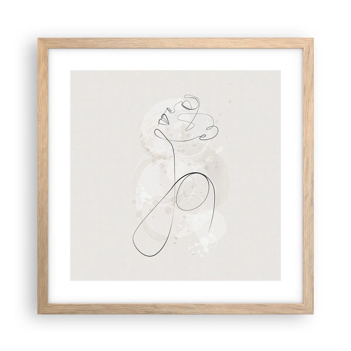 Poszter világos tölgy keretben - A szépség spirálja - 40x40 cm